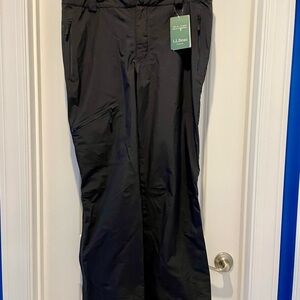 NWT Men’s L.L. Bean Rain / Snow Black TEK O2 Storm Collection Pants Size L